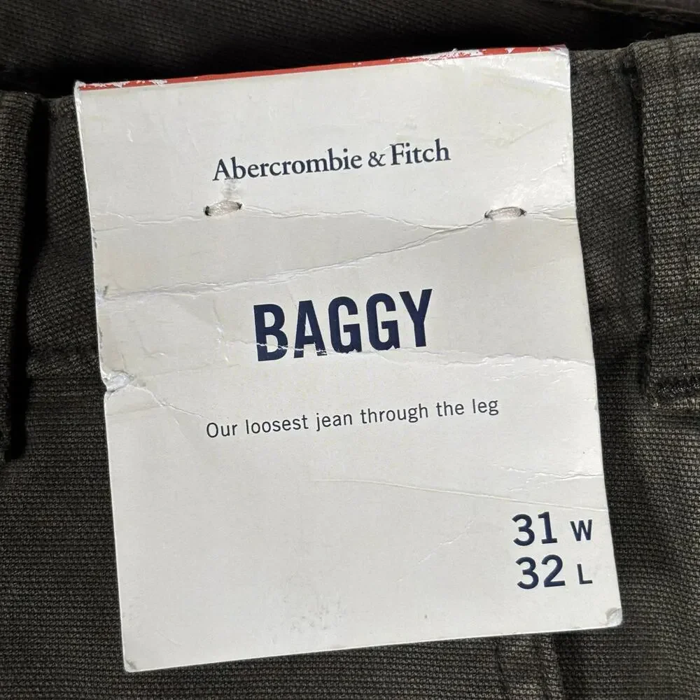 Abercrombie & Fitch Baggy Carpenter Workwear Pants Olive Men’s 31x32 NWT
